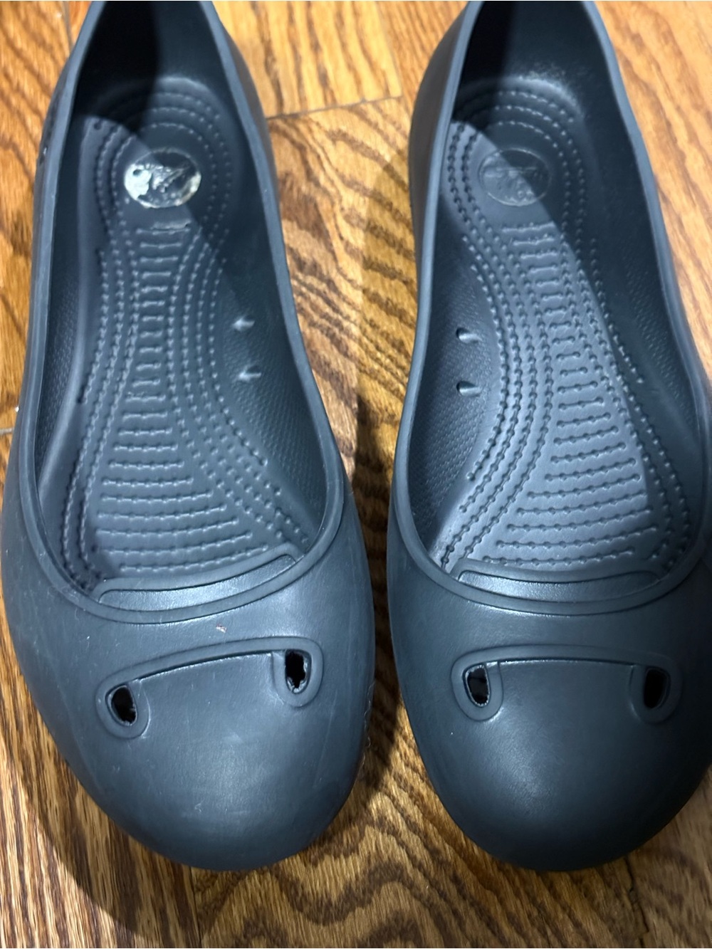 CROCS Women's Black Slip-On Ballet Flats